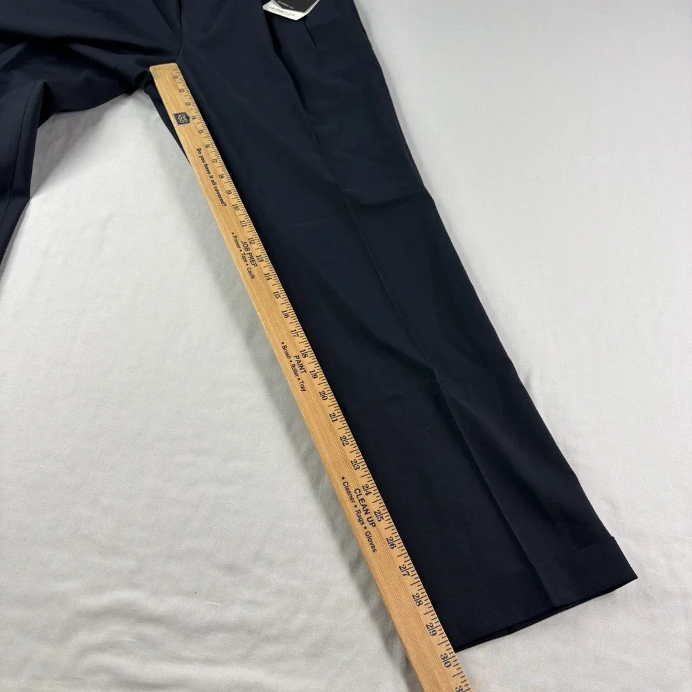 Lauren Ralph Lauren Dress Pants Men 34x30 Blue High Performance Wool Pleated NEW